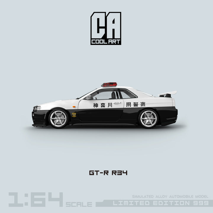 [Preorder] COOL ART 1:64 Nissan Skyline GT-R R34 Police (2 Versions)