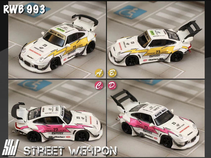 [Preorder] Street Weapon 1:64 RWB 993 Glow In the Dark (4 Versions)