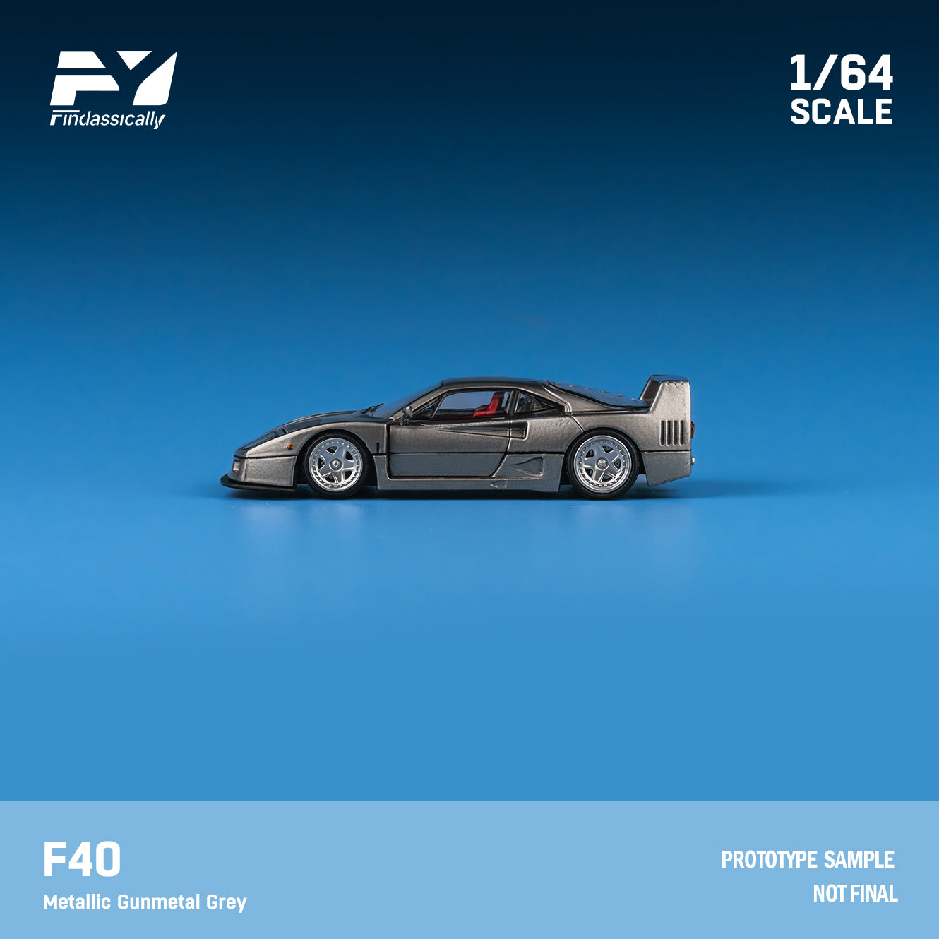 F40 1/64サイズ　3個セット Finclassically・TopArt Finclassically 1:64 F40 (2 Colors) – Horizon Diecast