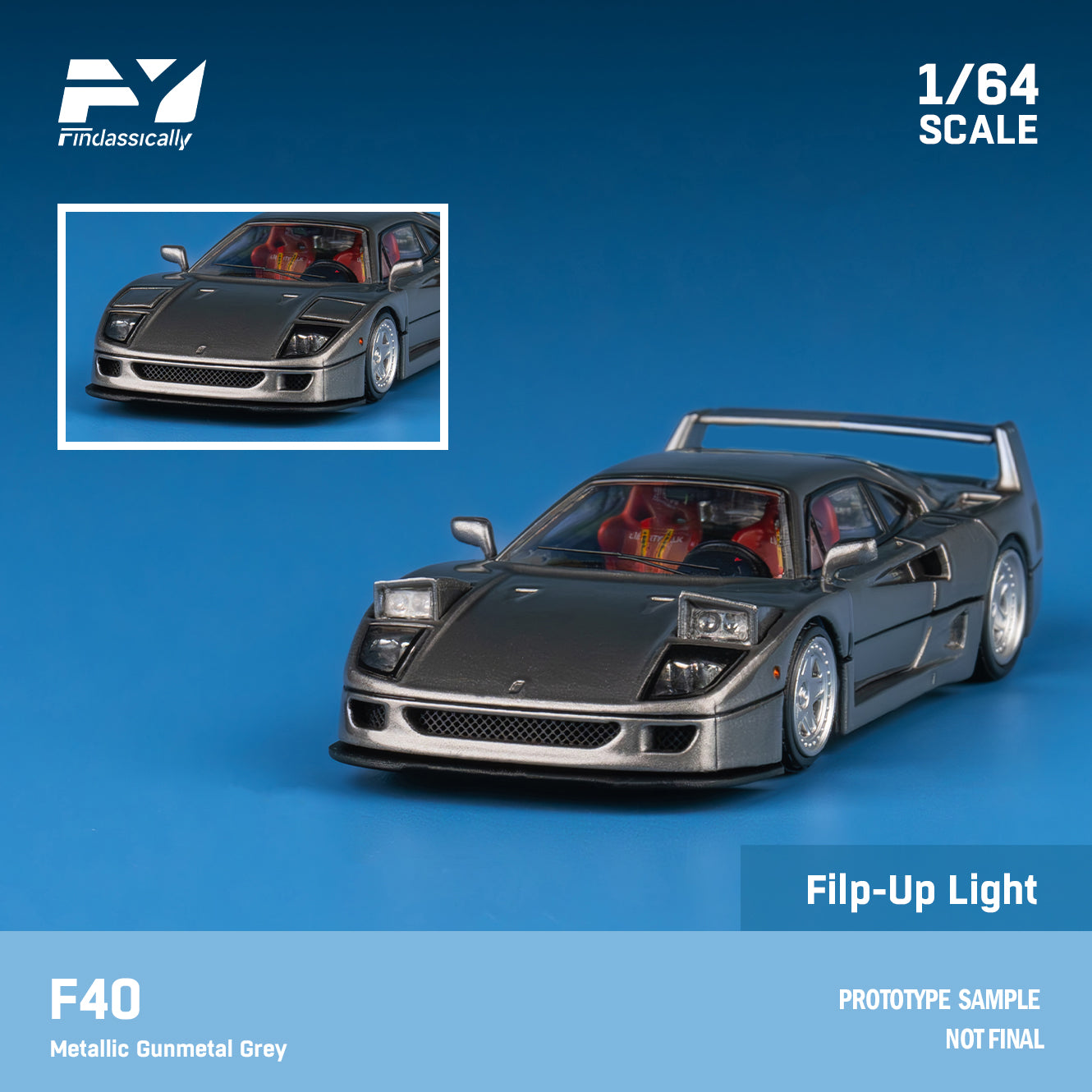Finclassically 1:64 F40 (2 Colors) – Horizon Diecast