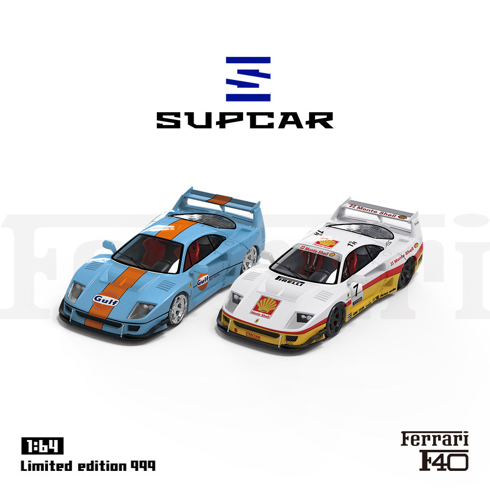 [Preorder] SUPCAR 1:64 F40 Gulf/ Shell Livery (2 Colors)