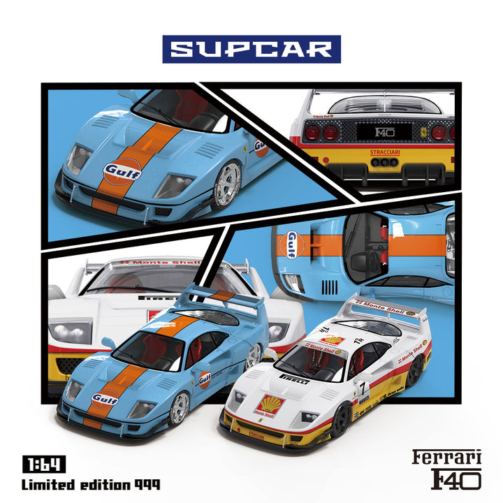 [Preorder] SUPCAR 1:64 F40 Gulf/ Shell Livery (2 Colors)