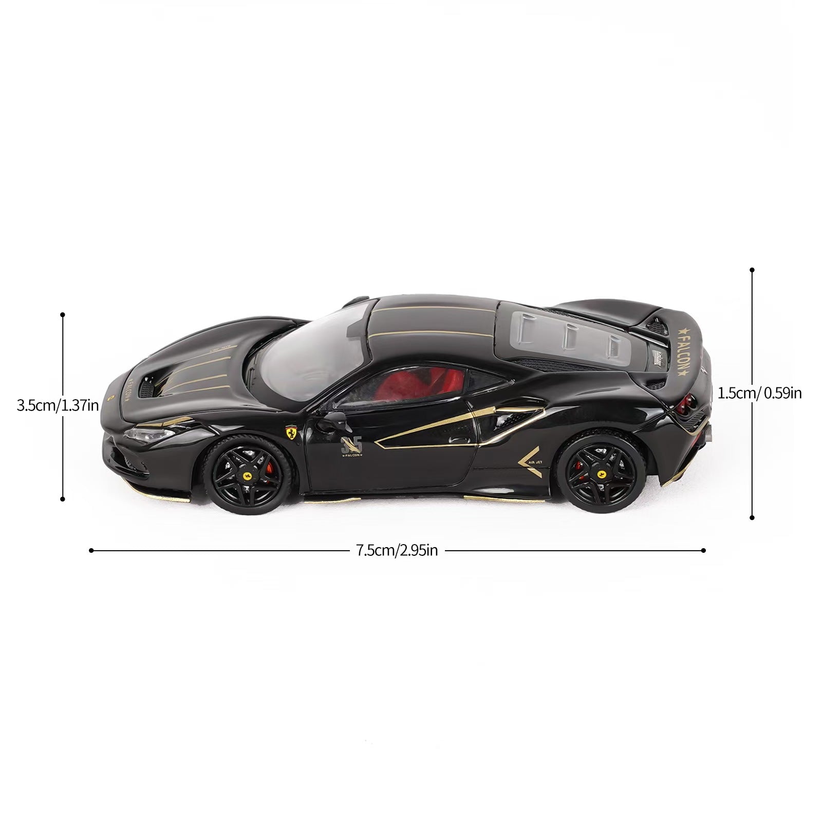 XF Model 1:64 Ferrari F8 Black – Horizon Diecast