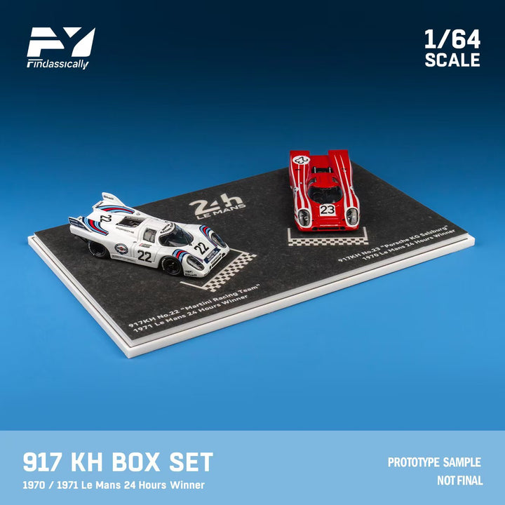 [Preorder] Finclassically 1:64 Porsche 917K 22 #Martini and 23# Red Double car set