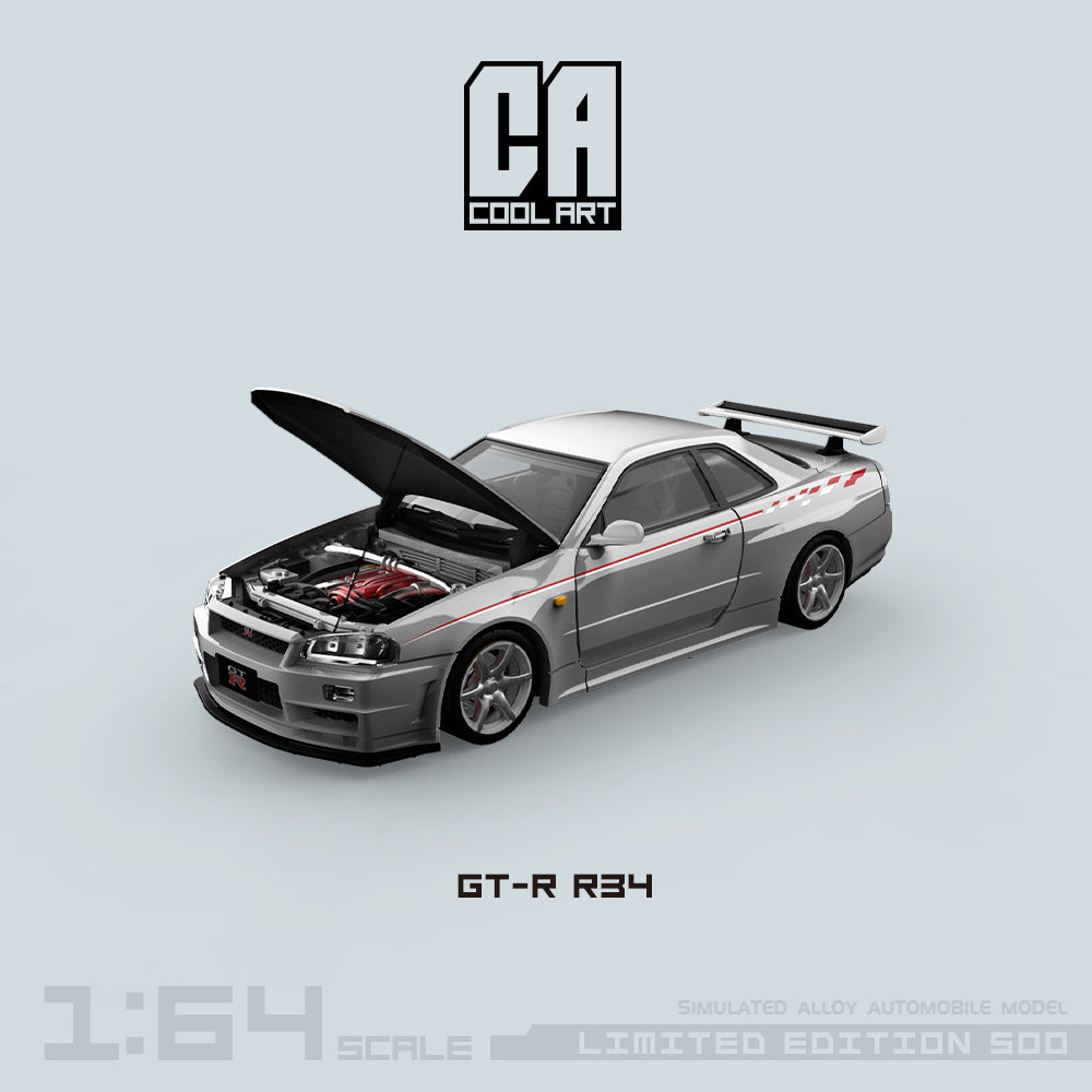 [Preorder] COOL ART 1:64 Nissan Skyline GT-R R34 (2 Colors)