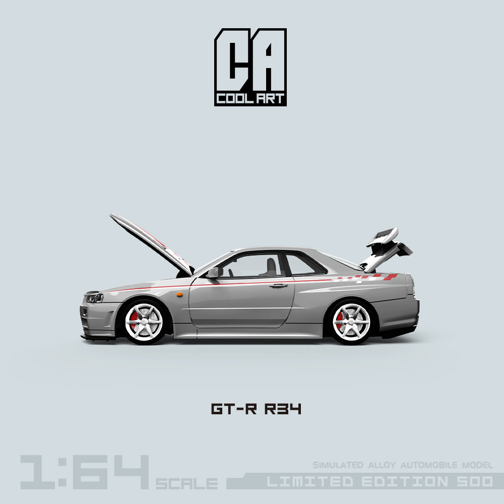 [Preorder] COOL ART 1:64 Nissan Skyline GT-R R34 (2 Colors)