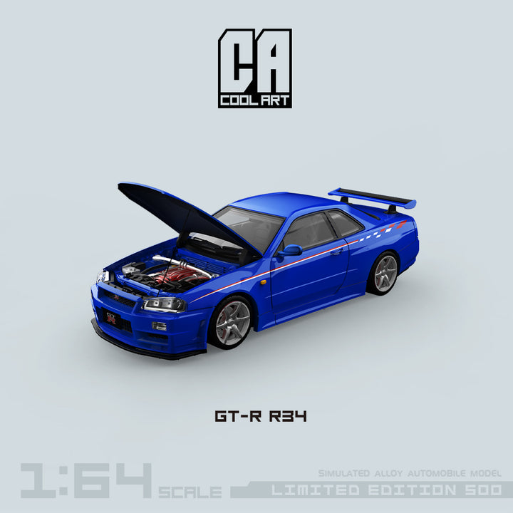 [Preorder] COOL ART 1:64 Nissan Skyline GT-R R34 (2 Colors)