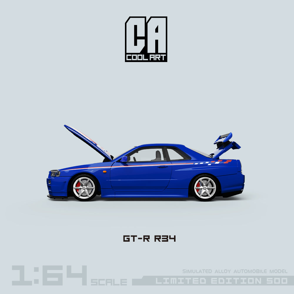 [Preorder] COOL ART 1:64 Nissan Skyline GT-R R34 (2 Colors)