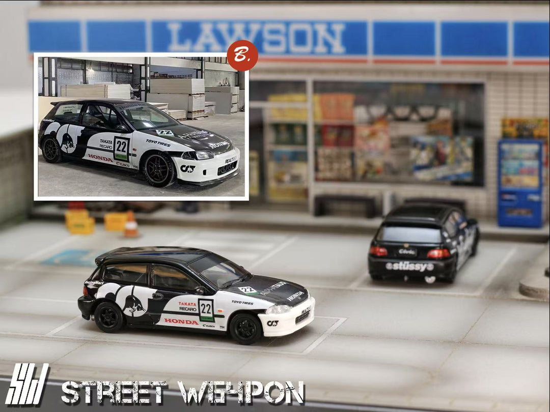 [Preorder] Street Weapon 1:64 Honda Civic EG6 (2 Colorway)