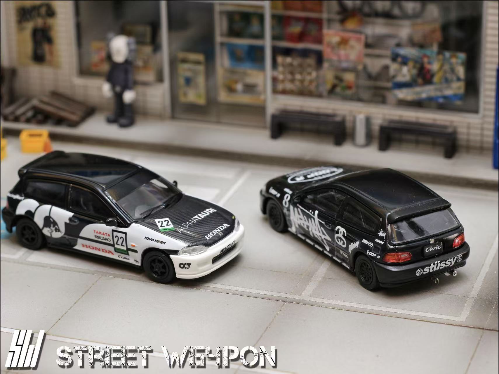 1:64 Street Weapon Civic EG6 Spoon Racing Sport Diecast