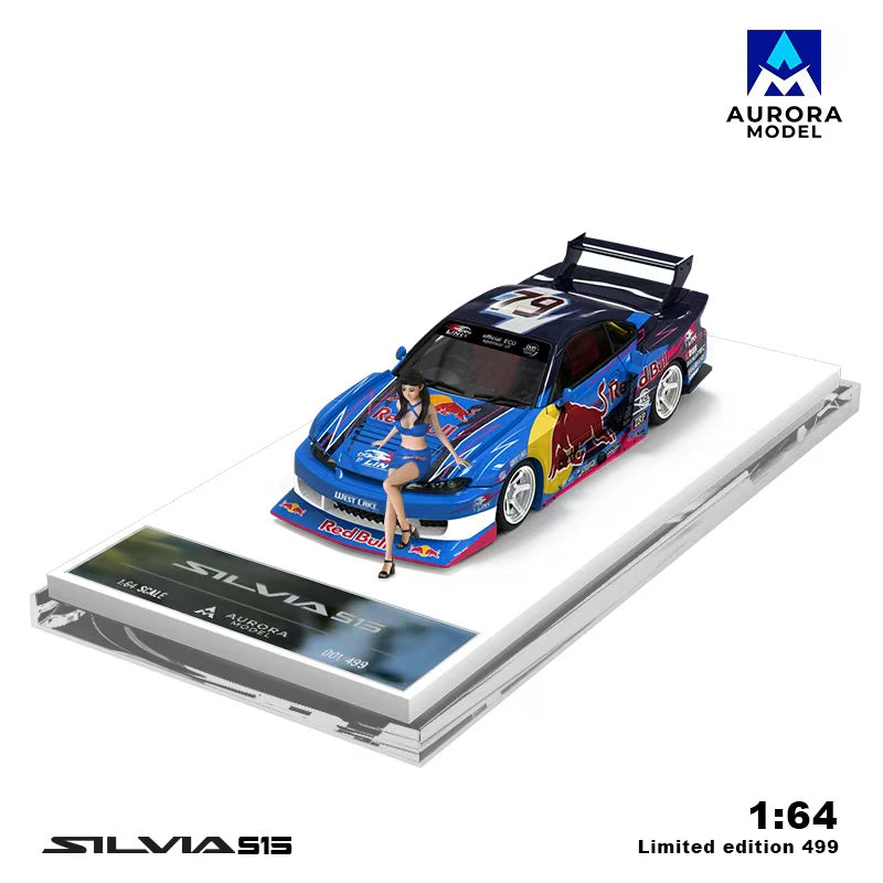 [Preorder] Aurora Model 1:64 Nissan Silvia S15 Red Bull Livery