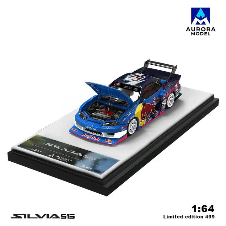 [Preorder] Aurora Model 1:64 Nissan Silvia S15 Red Bull Livery