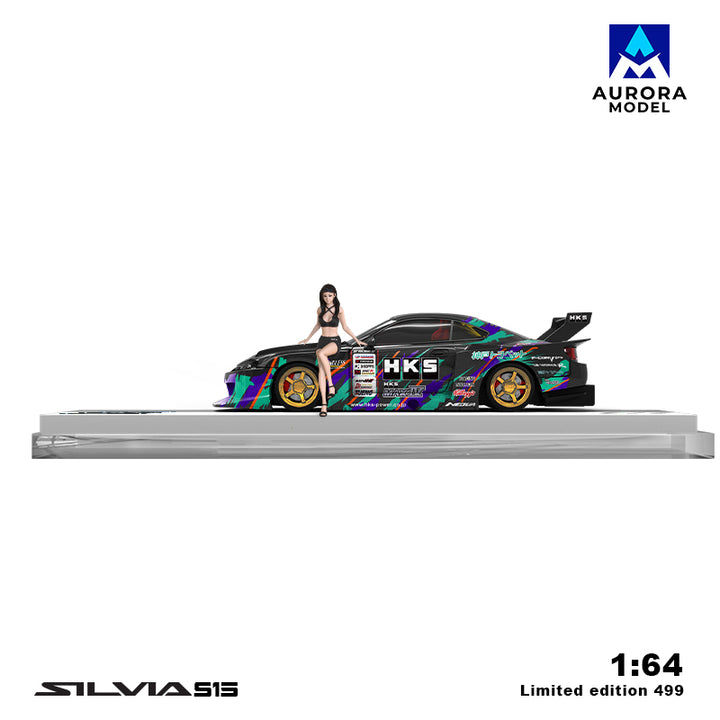 [Preorder] Aurora Model 1:64 Nissan Silvia S15 HKS Livery