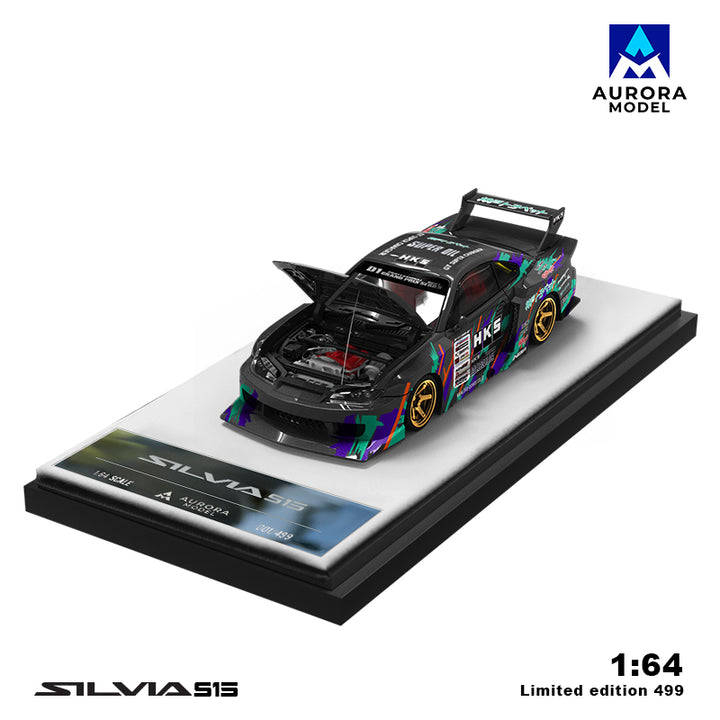 [Preorder] Aurora Model 1:64 Nissan Silvia S15 HKS Livery