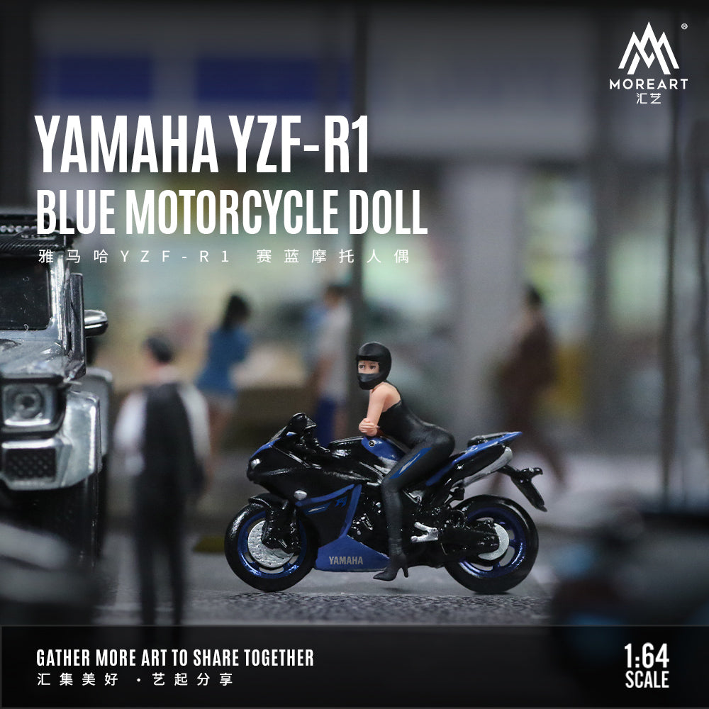 [Preorder] MoreArt 1:64 YAMAHA YZF-R1 BLUE MOTORCYCLE DOLL