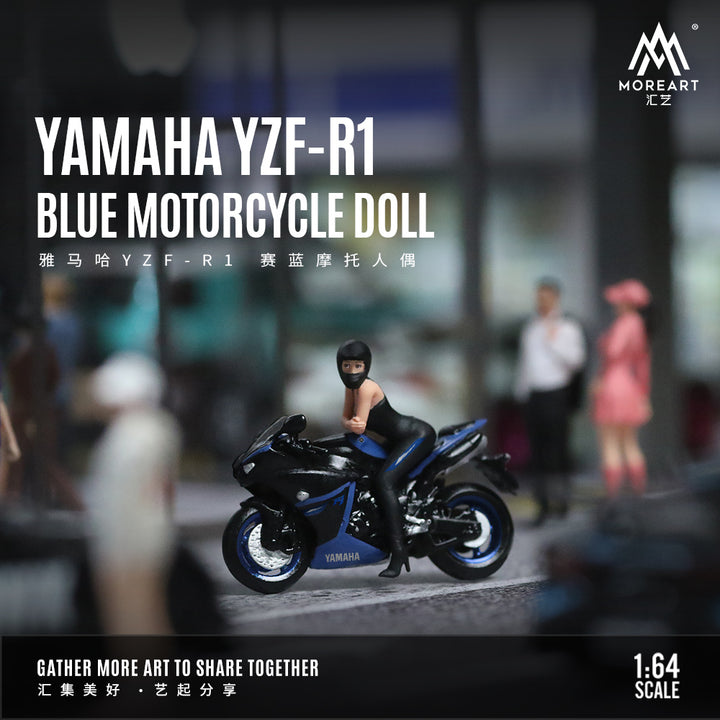 [Preorder] MoreArt 1:64 YAMAHA YZF-R1 BLUE MOTORCYCLE DOLL