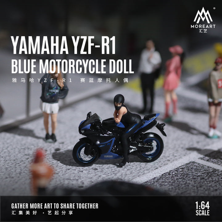 [Preorder] MoreArt 1:64 YAMAHA YZF-R1 BLUE MOTORCYCLE DOLL