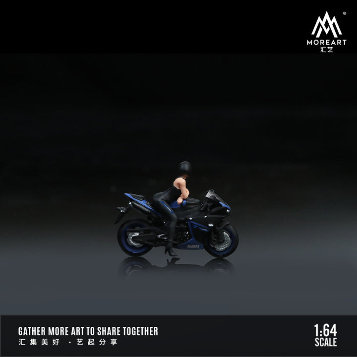 [Preorder] MoreArt 1:64 YAMAHA YZF-R1 BLUE MOTORCYCLE DOLL