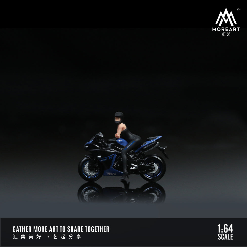 [Preorder] MoreArt 1:64 YAMAHA YZF-R1 BLUE MOTORCYCLE DOLL