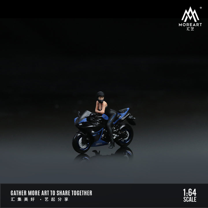 [Preorder] MoreArt 1:64 YAMAHA YZF-R1 BLUE MOTORCYCLE DOLL