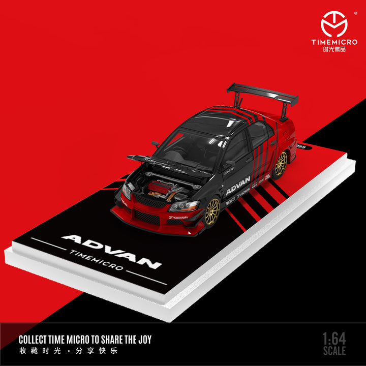 [Preorder] Time Micro 1:64 Mitsubishi Evolution IV Advan Livery (2 Versions)