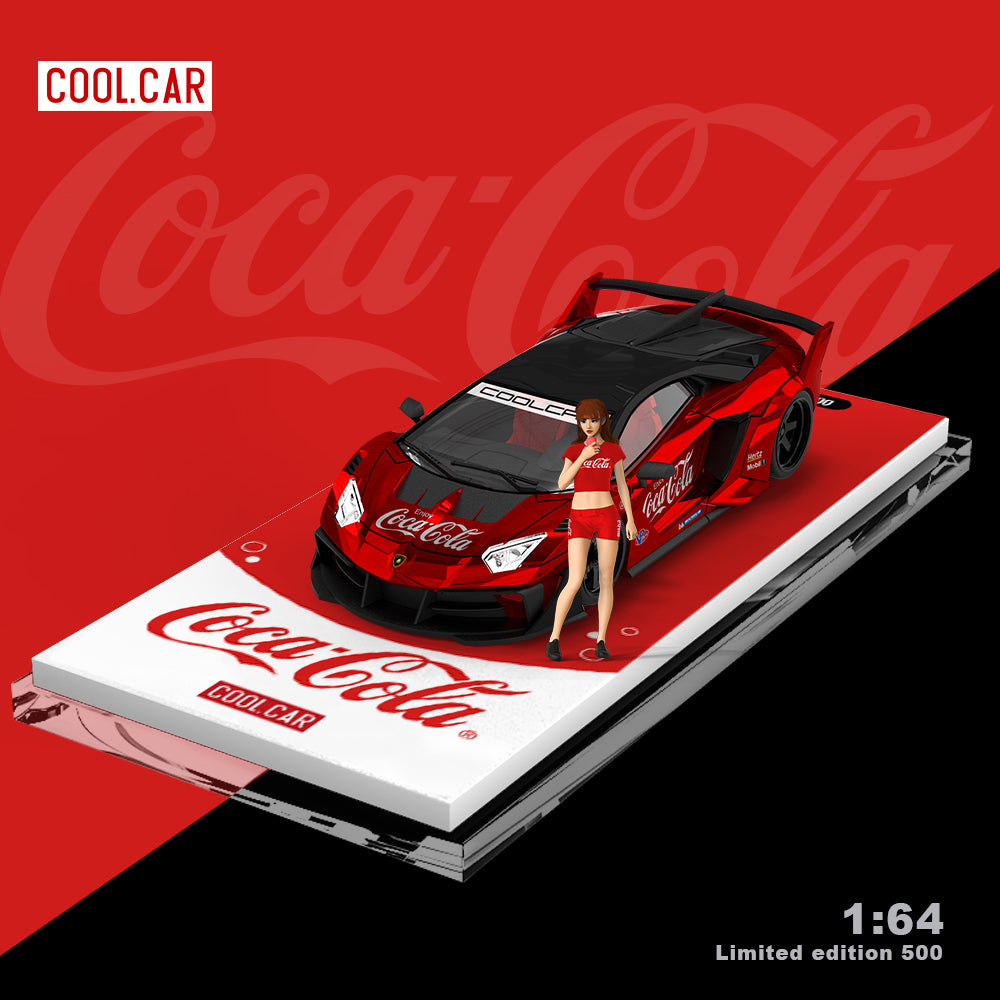 [Preorder] Cool Car 1:64 Lamborghini Aventador GTEVO Coca Cola Red