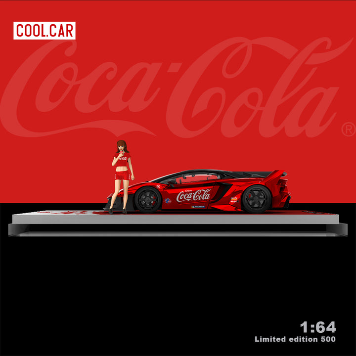 [Preorder] Cool Car 1:64 Lamborghini Aventador GTEVO Coca Cola Red