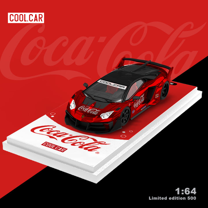 [Preorder] Cool Car 1:64 Lamborghini Aventador GTEVO Coca Cola Red