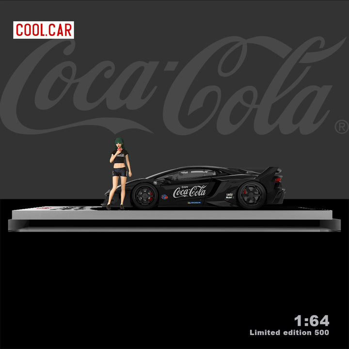 [Preorder] Cool Car 1:64 Lamborghini Aventador GTEVO Coca Cola Black