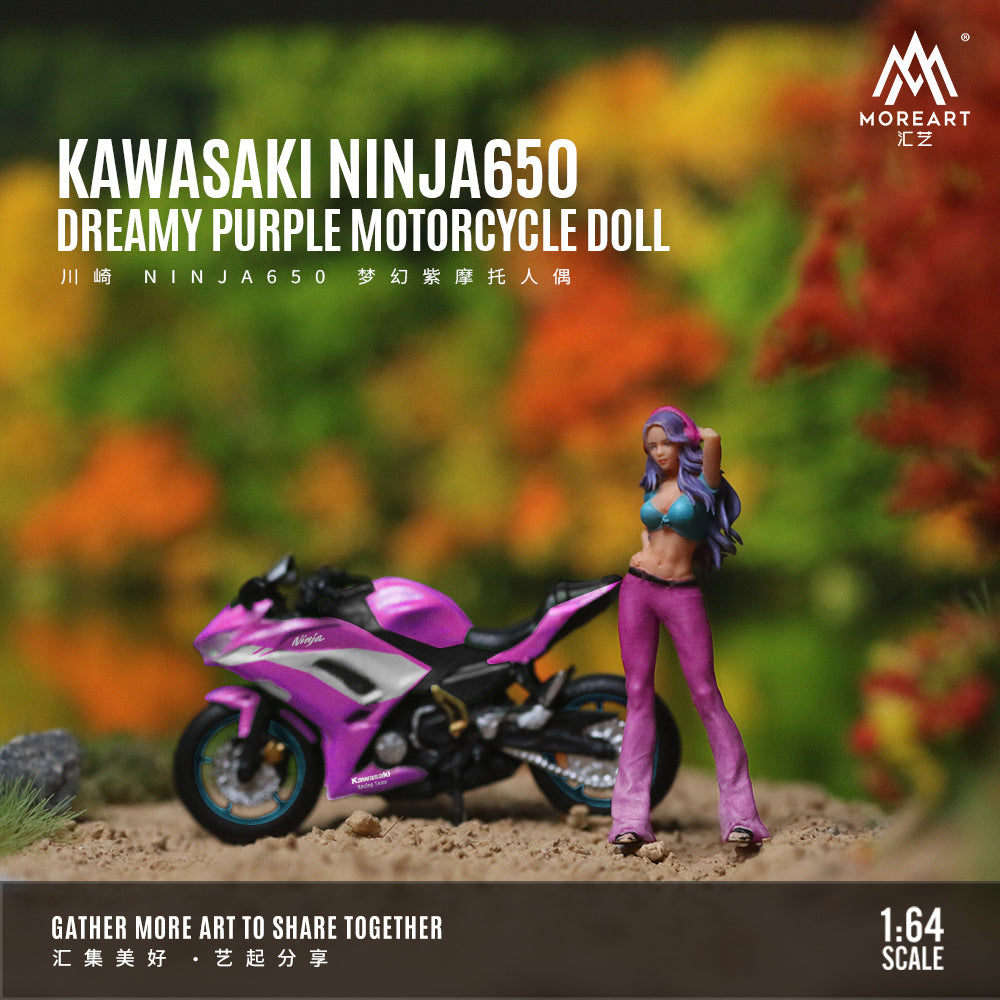 [Preorder] MoreArt 1:64 KAWASAKI NINJA650 DREAMY PURPLE MOTORCYCLE DOLL