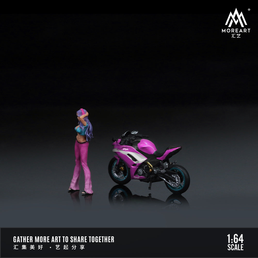 [Preorder] MoreArt 1:64 KAWASAKI NINJA650 DREAMY PURPLE MOTORCYCLE DOLL