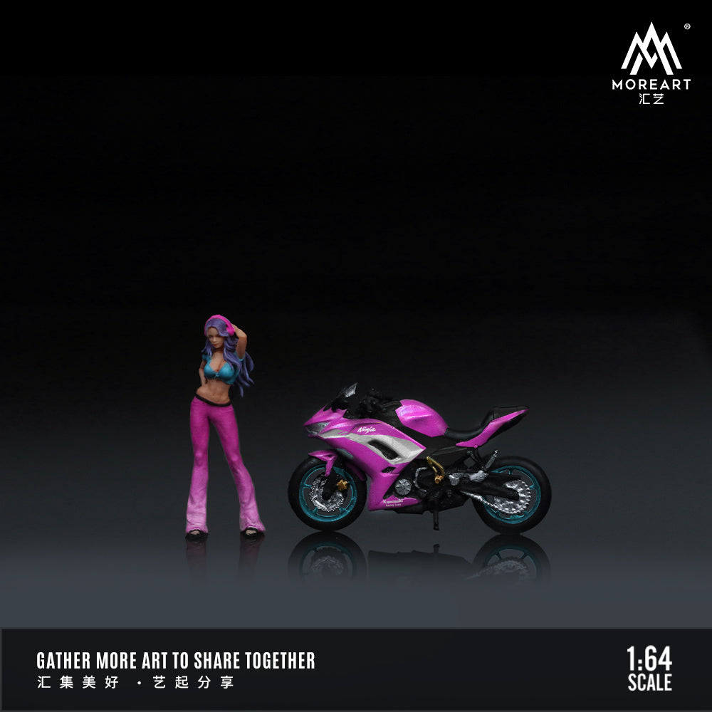 [Preorder] MoreArt 1:64 KAWASAKI NINJA650 DREAMY PURPLE MOTORCYCLE DOLL