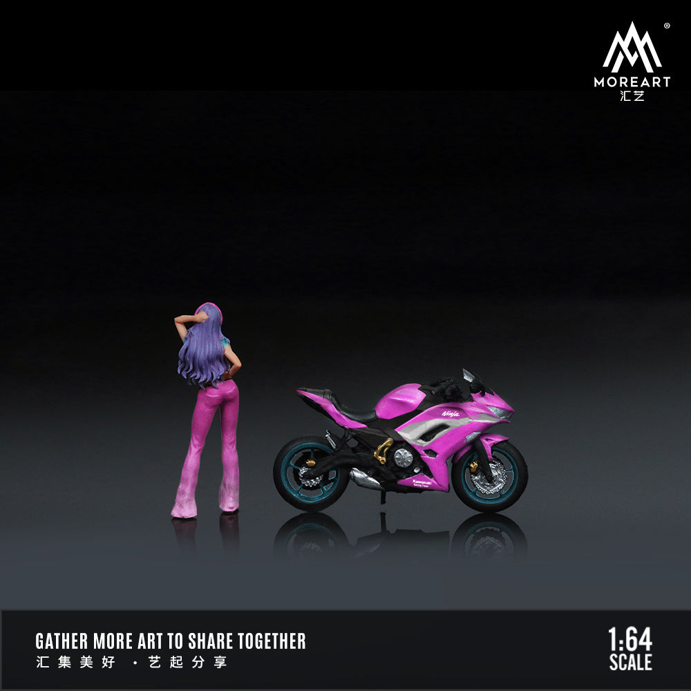 [Preorder] MoreArt 1:64 KAWASAKI NINJA650 DREAMY PURPLE MOTORCYCLE DOLL