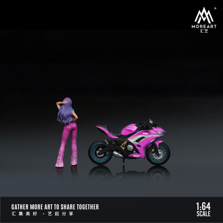 [Preorder] MoreArt 1:64 KAWASAKI NINJA650 DREAMY PURPLE MOTORCYCLE DOLL