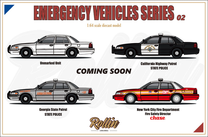 [Preorder] Rollin 1:64 Ford CROWN VICTORIA Emergency Vehicle Series