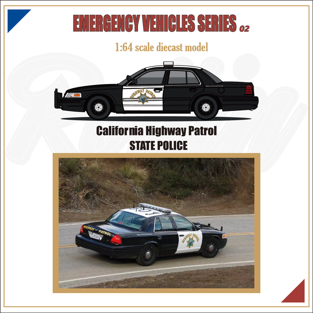 [Preorder] Rollin 1:64 Ford CROWN VICTORIA Emergency Vehicle Series