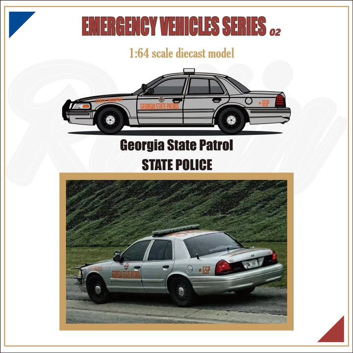 [Preorder] Rollin 1:64 Ford CROWN VICTORIA Emergency Vehicle Series