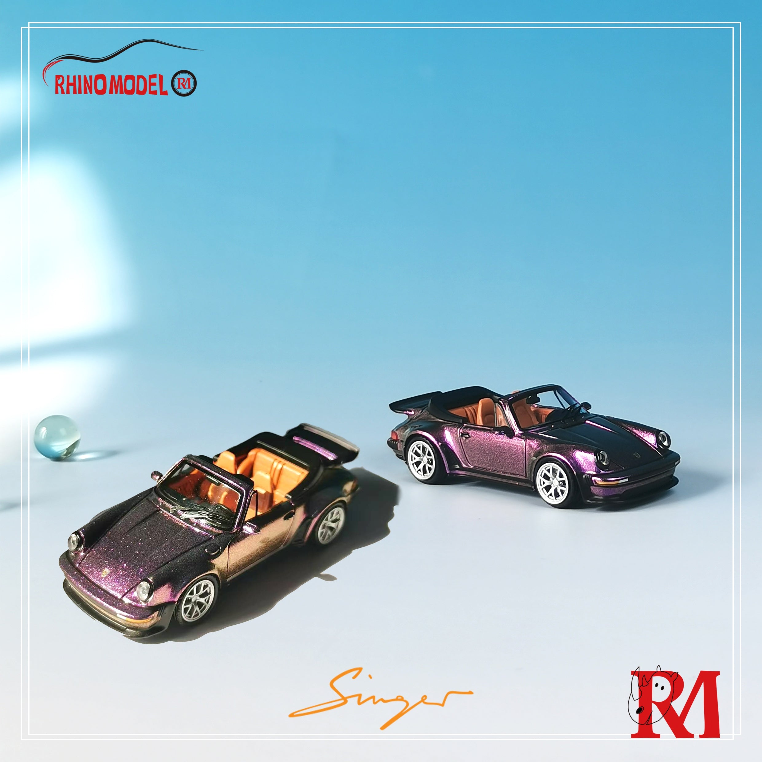 Rhino Model 1:64 Porsche Singer Turbo Study 930 Cabriolet (4 Color