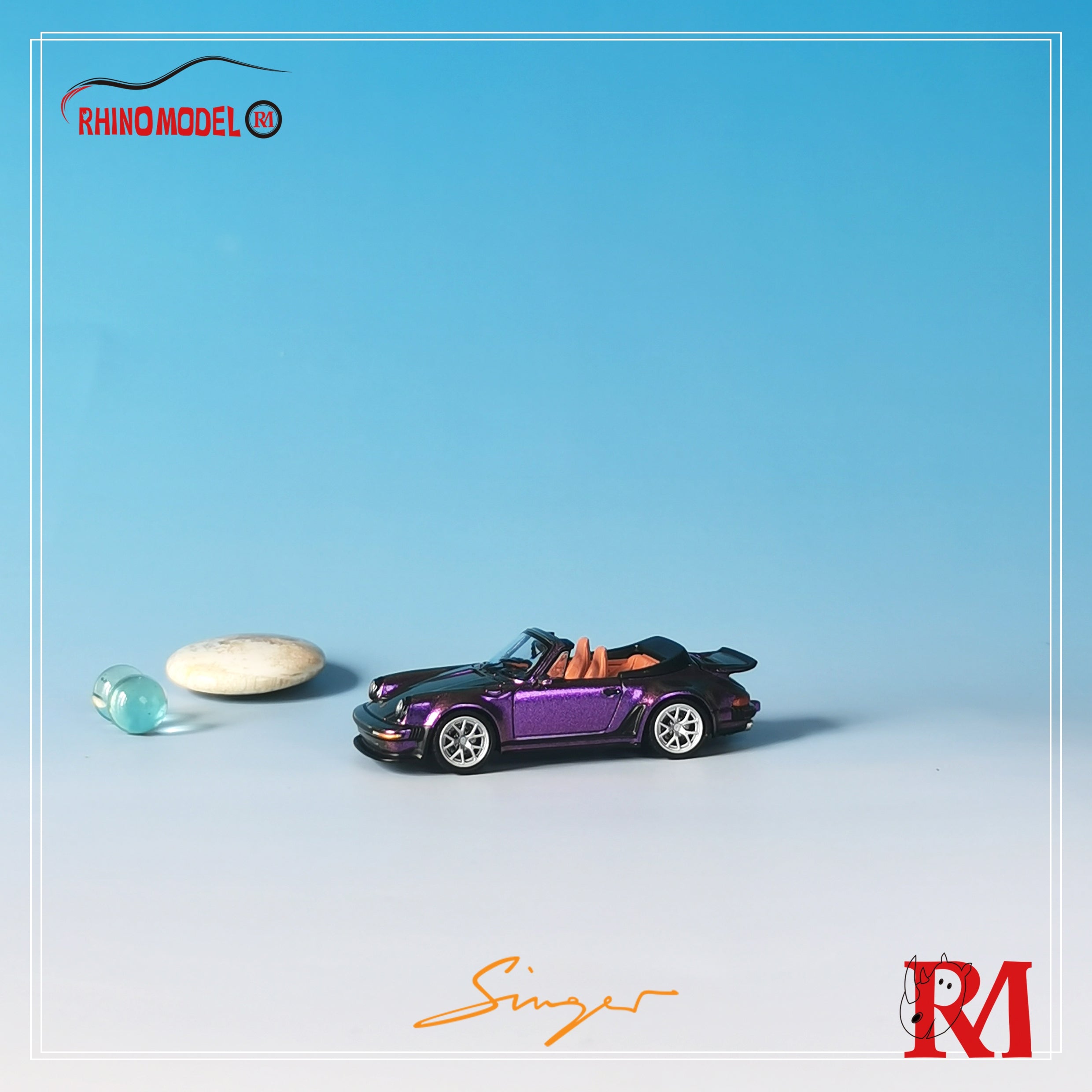 Rhino Model 1:64 Porsche Singer Turbo Study 930 Cabriolet (4 Color