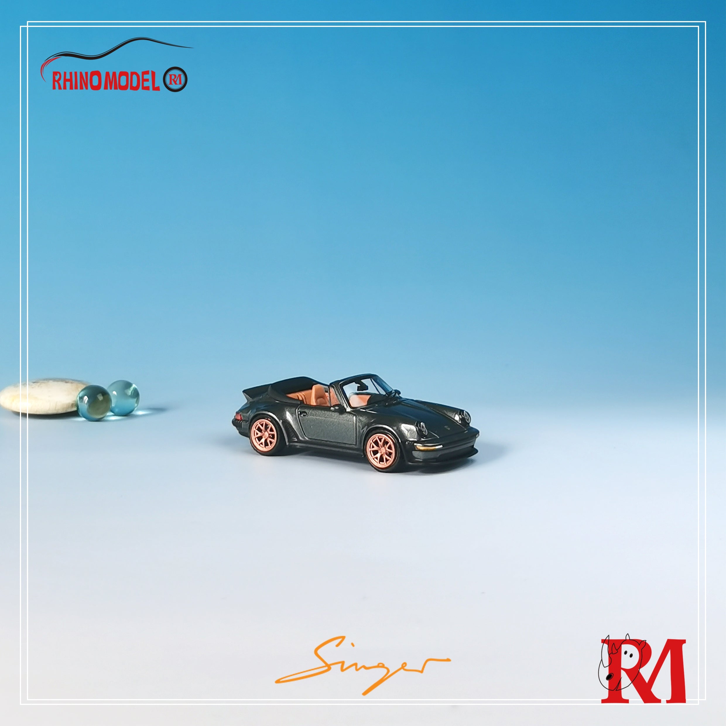 Rhino Model 1:64 Porsche Singer Turbo Study 930 Cabriolet (4 Color