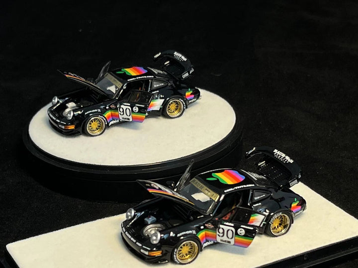 [Preorder] PGM 1:64 Porsche RWB 964 Black Apple Livery