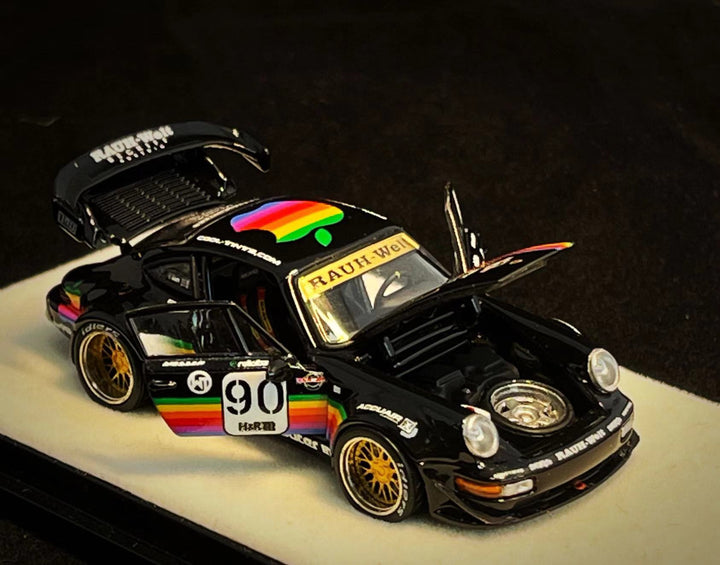 [Preorder] PGM 1:64 Porsche RWB 964 Black Apple Livery