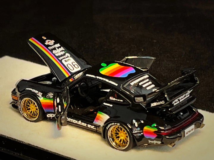 [Preorder] PGM 1:64 Porsche RWB 964 Black Apple Livery