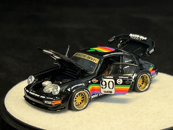 [Preorder] PGM 1:64 Porsche RWB 964 Black Apple Livery