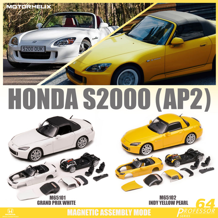 [Preorder] MOTORHELIX 1:64 Honda S2000 AP2 Assemble Magnetic Version