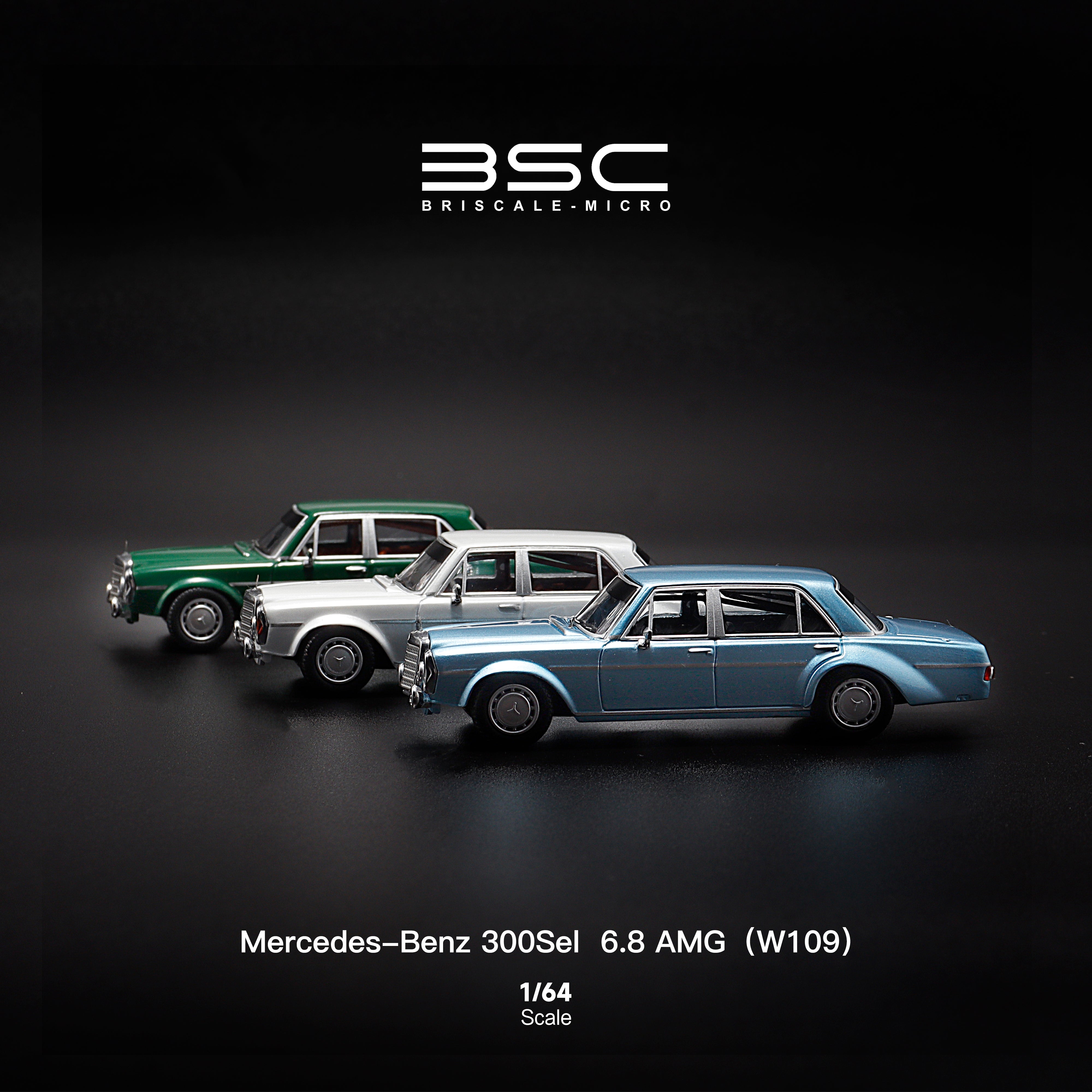 BSC 1:64 Mercedes-Benz 300SEL W109 AMG (3 Colors) – Horizon Diecast
