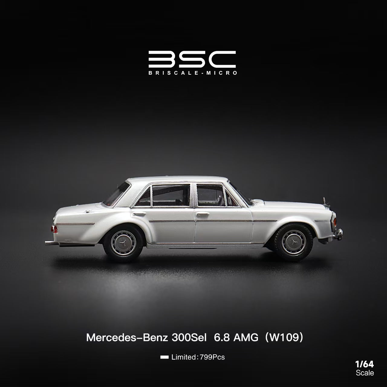 BSC 1:64 Mercedes-Benz 300SEL W109 AMG (3 Colors) – Horizon Diecast