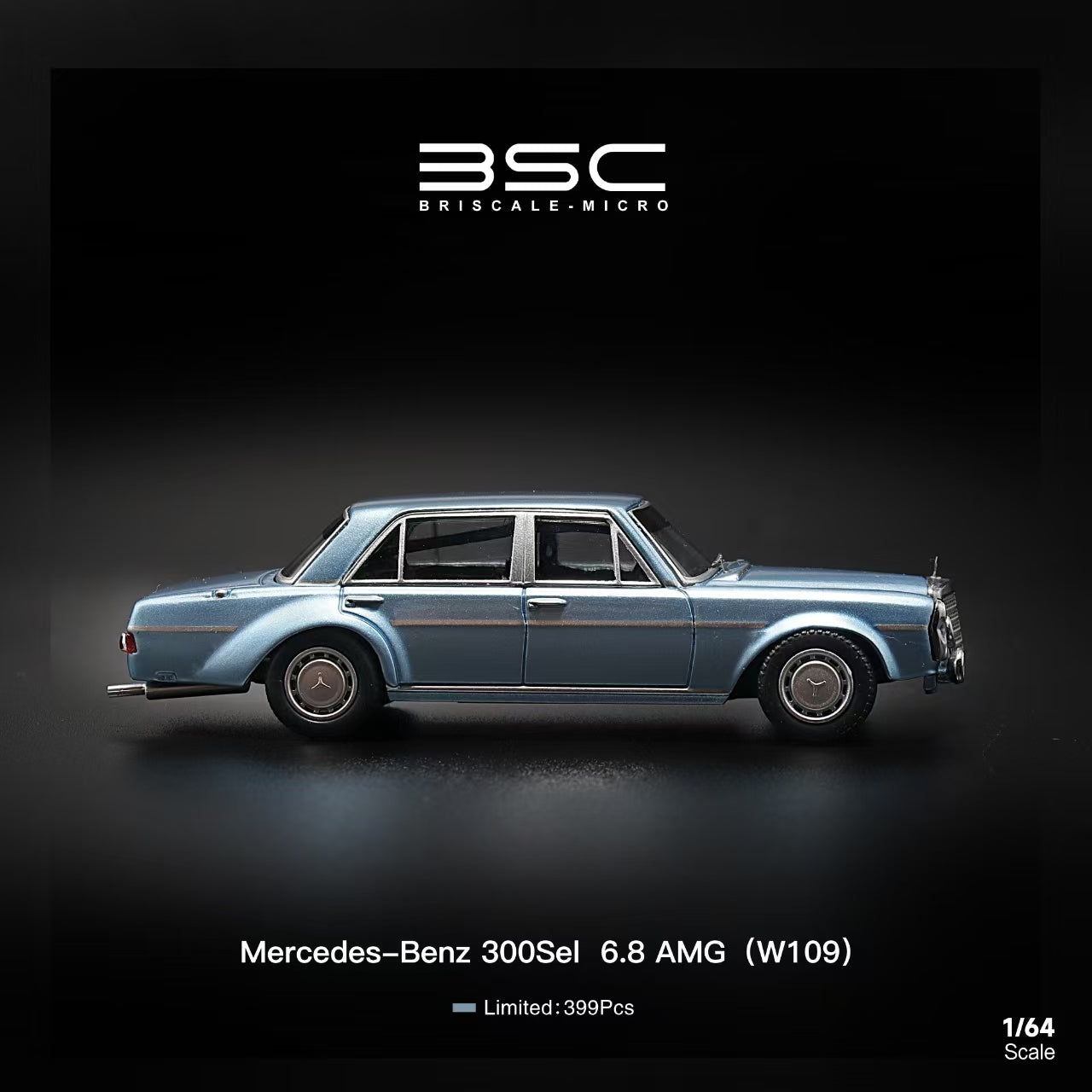 BSC 1:64 Mercedes-Benz 300SEL W109 AMG (3 Colors) – Horizon Diecast