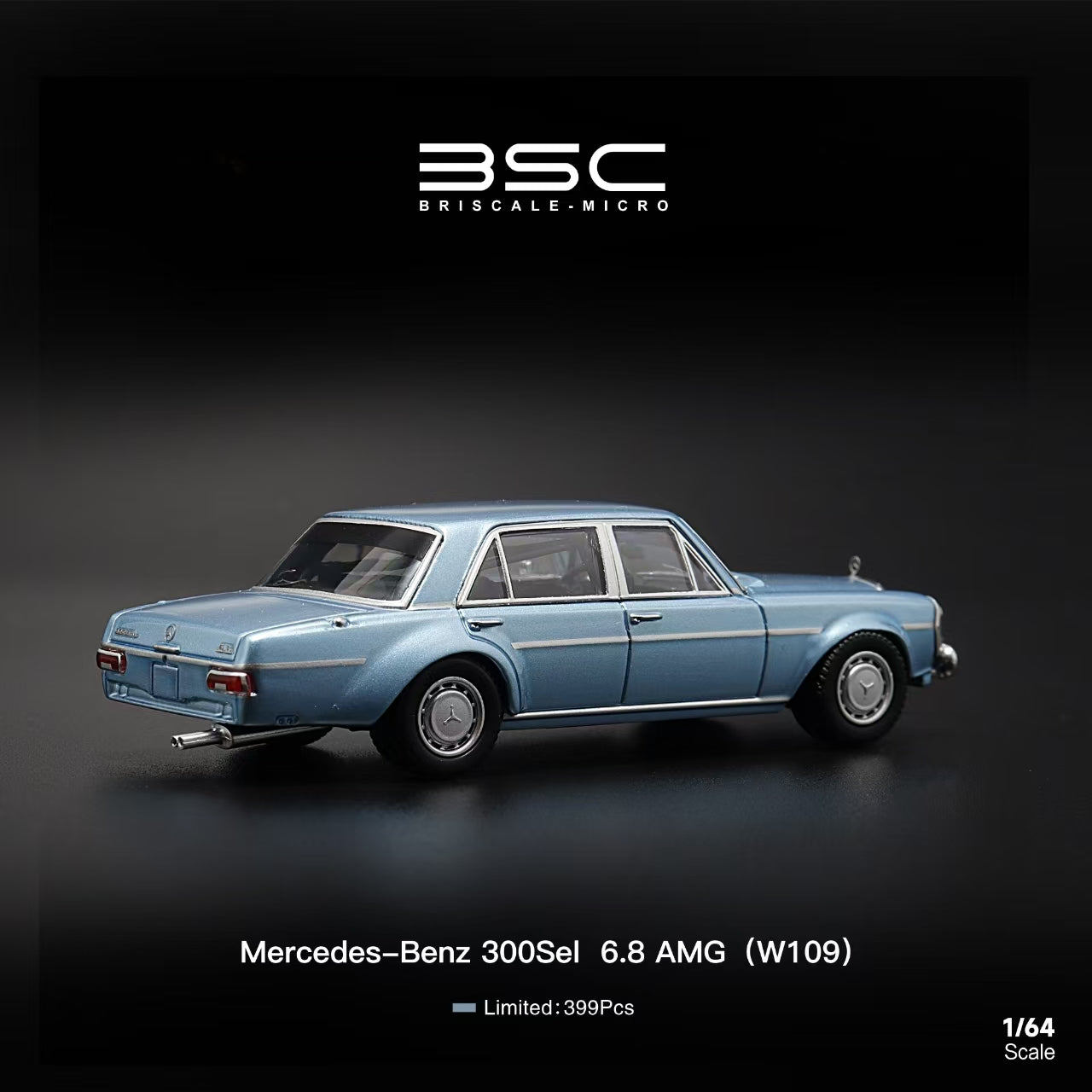 BSC 1:64 Mercedes-Benz 300SEL W109 AMG (3 Colors) – Horizon Diecast