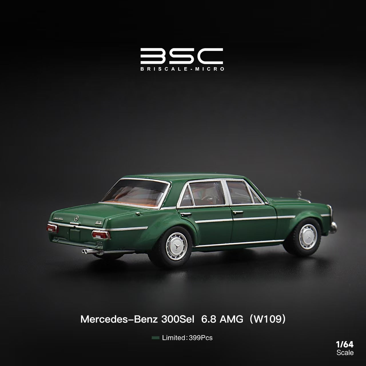 BSC 1:64 Mercedes-Benz 300SEL W109 AMG (3 Colors) – Horizon Diecast